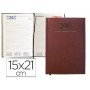 AGENDA ENCUADERNADA LIDERPAPEL CRETA 15X21 CM 2016 DIA PAGINA COLOR MARRON OSCURO PAPEL 70 GRS