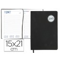 AGENDA ENCUADERNADA LIDERPAPEL KILKIS 15X21 CM 2016 DIA PAGINA COLOR NEGRO PAPEL 70 GRS