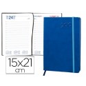 AGENDA ENCUADERNADA LIDERPAPEL ESPARTA 15X21 CM 2016 DIA PAGINA CON GOMILLA COLOR AZUL PAPEL 70 GR