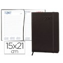 AGENDA ENCUADERNADA LIDERPAPEL ESPARTA 15X21CM 2016 DIA PAGINA CON GOMILLA COLOR NEGRO PAPEL 70 GR