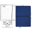 AGENDA ENCUADERNADA LIDERPAPEL LEUCADE 15X21 CM 2016 DIA PAGINA COLOR AZUL PAPEL 70 GRS