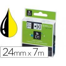 CINTA DYMO 1000 NEGRO-AMARILLO 24 MM X 7 M D1