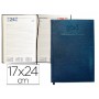 AGENDA ENCUADERNADA LIDERPAPEL CRETA 17X24 CM 2016 DIA PAGINA COLOR AZUL PAPEL 70 GRS