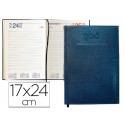 AGENDA ENCUADERNADA LIDERPAPEL CRETA 17X24 CM 2016 DIA PAGINA COLOR AZUL PAPEL 70 GRS