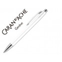 BOLIGRAFO CARAN D'ACHE 888 INFINITE CUERPO PLASTICO PUNTERA Y PULSADOR METALICOS RECARGABLE BLANCO W