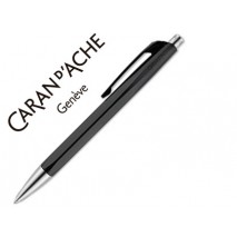BOLIGRAFO CARAN D'ACHE 888 INFINITE CUERPO PLASTICO PUNTERA Y PULSADOR METALICOS RECARGABLE NEGRO BL