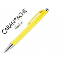 BOLIGRAFO CARAN D'ACHE 888 INFINITE CUERPO PLASTICO PUNTERA Y PULSADOR METALICOS RECARGABLEAMARILLO