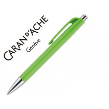 BOLIGRAFO CARAN D'ACHE 888 INFINITE CUERPO PLASTICO PUNTERA Y PULSADOR METALICOS RECARGABLE VERDE PR