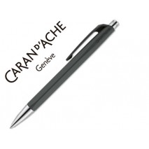 BOLIGRAFO CARAN D'ACHE 888 INFINITE CUERPO PLASTICO PUNTERA Y PULSADOR METALICOS RECARGABLE GRIS PIZ