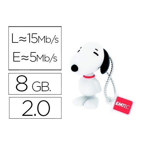 MEMORIA USB EMTEC FLASH 8 GB 2.0 SNOOPY