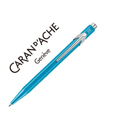 BOLIGRAFO CARAN D'ACHE 849 METALIZADO AZUL TURQUESA SIN ESTUCHE