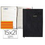 AGENDA ENCUADERNADA LIDERPAPEL CORFU 15X21 CM 2016 DIA PAGINA COLOR NEGRO PAPEL 60 GR TEXTO EN CATAL