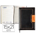 AGENDA ENCUADERNADA LIDERPAPEL DORIOS 15X21 CM 2016 DIA PAGINA COLOR NEGRO Y NARANJA PAPEL 70 GRS