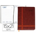 AGENDA ENCUADERNADA LIDERPAPEL EYION 15X21 CM 2016 DIA PAGINA COLOR MARRON PAPEL 70 GR