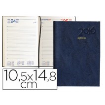 AGENDA ENCUADERNADA LIDERPAPEL CORFU MINI 2016 DIA PAGINA COLOR AZUL PAPEL 60 GR
