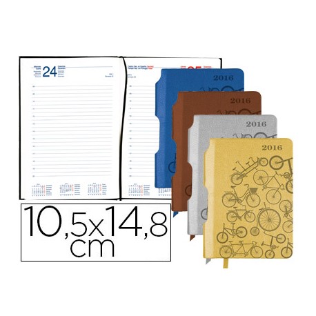 AGENDA ENCUADERNADA LIDERPAPEL SYMI MINI 2016 DIA PAGINA COLORES SURTIDOS PAPEL 70 GR