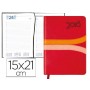 AGENDA ENCUADERNADA LIDERPAPEL HYDRA 15X21 CM 2016 DIA PAGINA COLOR ROJO PAPEL 70 GRS