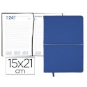 AGENDA ENCUADERNADA LIDERPAPEL NISIROS 15X21 CM 2016 DIA PAGINA COLOR AZUL Y PLATA PAPEL 70 GRS