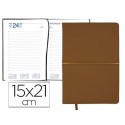 AGENDA ENCUADERNADA LIDERPAPEL NISIROS 15X21 CM 2016 DIA PAGINA COLOR MARRON OSCURO Y MARRON CLARO P