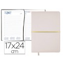 AGENDA ENCUADERNADA LIDERPAPEL NISIROS 17X24 CM 2016 DIA PAGINA COLOR BLANCO Y ORO PAPEL 70 GRS
