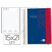 AGENDA ESPIRAL LIDERPAPEL TINOS DIN-A5 2016 DIA PAGINA PORTADA POLIPROPILENO PERSONALIZABLE