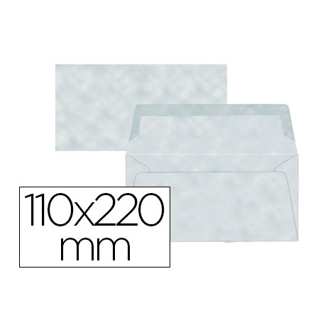 SOBRE LIDERPAPEL AMERICANO AZUL PERGAMINO 110X220 MM 80 G/M PACK DE 9 UNIDADES