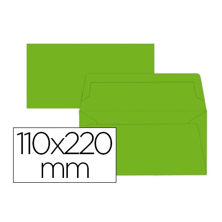 SOBRE LIDERPAPEL AMERICANO LIMA 110X220 MM 80 G/M PACK DE 9 UNIDADES