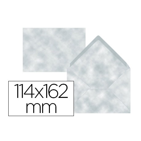 SOBRE LIDERPAPEL C6 AZUL PERGAMINO 114X162 MM 80 G/M PACK DE 15 UNIDADES