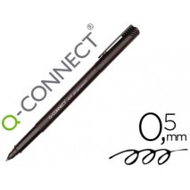 ROTULADOR Q-CONNECT RETROPROYECCION PUNTA FIBRA 0.5 MM PERMANENTE NEGRO
