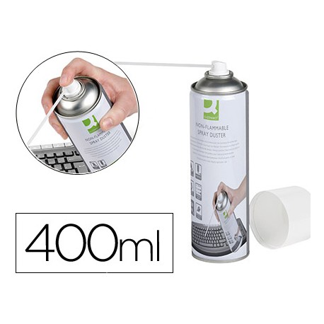 AIRE A PRESION Q-CONNECT PARA LIMPIEZA GENERAL 400ML NO INFLAMABLE ECOLOGICO SIN OLOR