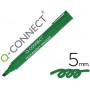 ROTULADOR Q-CONNECT MARCADOR PERMANENTE VERDE PUNTA BISELADA 5.0 MM