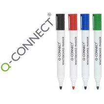 ROTULADOR Q-CONNECT PIZARRA BLANCA 10 COLORES SURTIDOS PUNTA REDONDA 3.0 MM