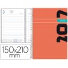 AGENDA DE ESPIRAL LIDERPAPEL SYROS 15X21 CM 2017 DIA PAGINA SIMPLE ESPIRAL COLOR ROJO
