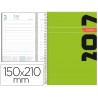 AGENDA DE ESPIRAL LIDERPAPEL SYROS 15X21 CM 2017 DIA PAGINA SIMPLE ESPIRAL COLOR VERDE
