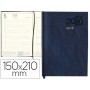 AGENDA ENCUADERNADA LIDERPAPEL CORFU 15X21 CM 2017 DIA PAGINA COLOR AZUL PAPEL 60 GR