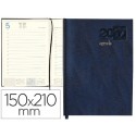 AGENDA ENCUADERNADA LIDERPAPEL CORFU 15X21 CM 2017 DIA PAGINA COLOR AZUL PAPEL 60 GR