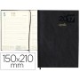 AGENDA ENCUADERNADA LIDERPAPEL CORFU 15X21 CM 2017 DIA PAGINA COLOR NEGRO PAPEL 60 GR