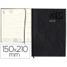 AGENDA ENCUADERNADA LIDERPAPEL CORFU 15X21 CM 2017 DIA PAGINA COLOR NEGRO PAPEL 60 GR