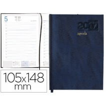 AGENDA ENCUADERNADA LIDERPAPEL CORFU MINI 2017 DIA PAGINA COLOR AZUL PAPEL 60 GR