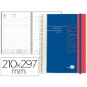AGENDA ESPIRAL LIDERPAPEL TINOS DIN-A4 2017 DIA PAGINA PORTADA POLIPROPILENO PERSONALIZABLE