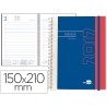 AGENDA ESPIRAL LIDERPAPEL TINOS DIN-A5 2017 DIA PAGINA PORTADA POLIPROPILENO PERSONALIZABLE