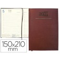 AGENDA ENCUADERNADA LIDERPAPEL CRETA 15X21 CM 2017 DIA PAGINA COLOR BURDEOS PAPEL 70 GRS