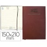 AGENDA ENCUADERNADA LIDERPAPEL CRETA 15X21 CM 2017 DIA PAGINA COLOR BURDEOS PAPEL 70 GRS