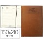 AGENDA ENCUADERNADA LIDERPAPEL CRETA 15X21 CM 2017 DIA PAGINA COLOR MARRON PAPEL 70 GRS
