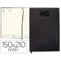 AGENDA ENCUADERNADA LIDERPAPEL CRETA 15X21 CM 2017 DIA PAGINA COLOR NEGRO PAPEL 70 GRS