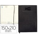 AGENDA ENCUADERNADA LIDERPAPEL CRETA 15X21 CM 2017 DIA PAGINA COLOR NEGRO PAPEL 70 GRS