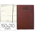 AGENDA ENCUADERNADA LIDERPAPEL CRETA 15X21 CM 2017 SEMANA VISTA COLOR BURDEOS PAPEL 70 GRS