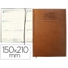 AGENDA ENCUADERNADA LIDERPAPEL CRETA 15X21 CM 2017 SEMANA VISTA COLOR MARRON PAPEL 70 GRS AHUESADO