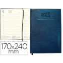 AGENDA ENCUADERNADA LIDERPAPEL CRETA 17X24 CM 2017 DIA PAGINA COLOR AZUL PAPEL 70 GRS