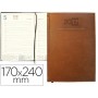 AGENDA ENCUADERNADA LIDERPAPEL CRETA 17X24 CM 2017 DIA PAGINA COLOR MARRON PAPEL 70G